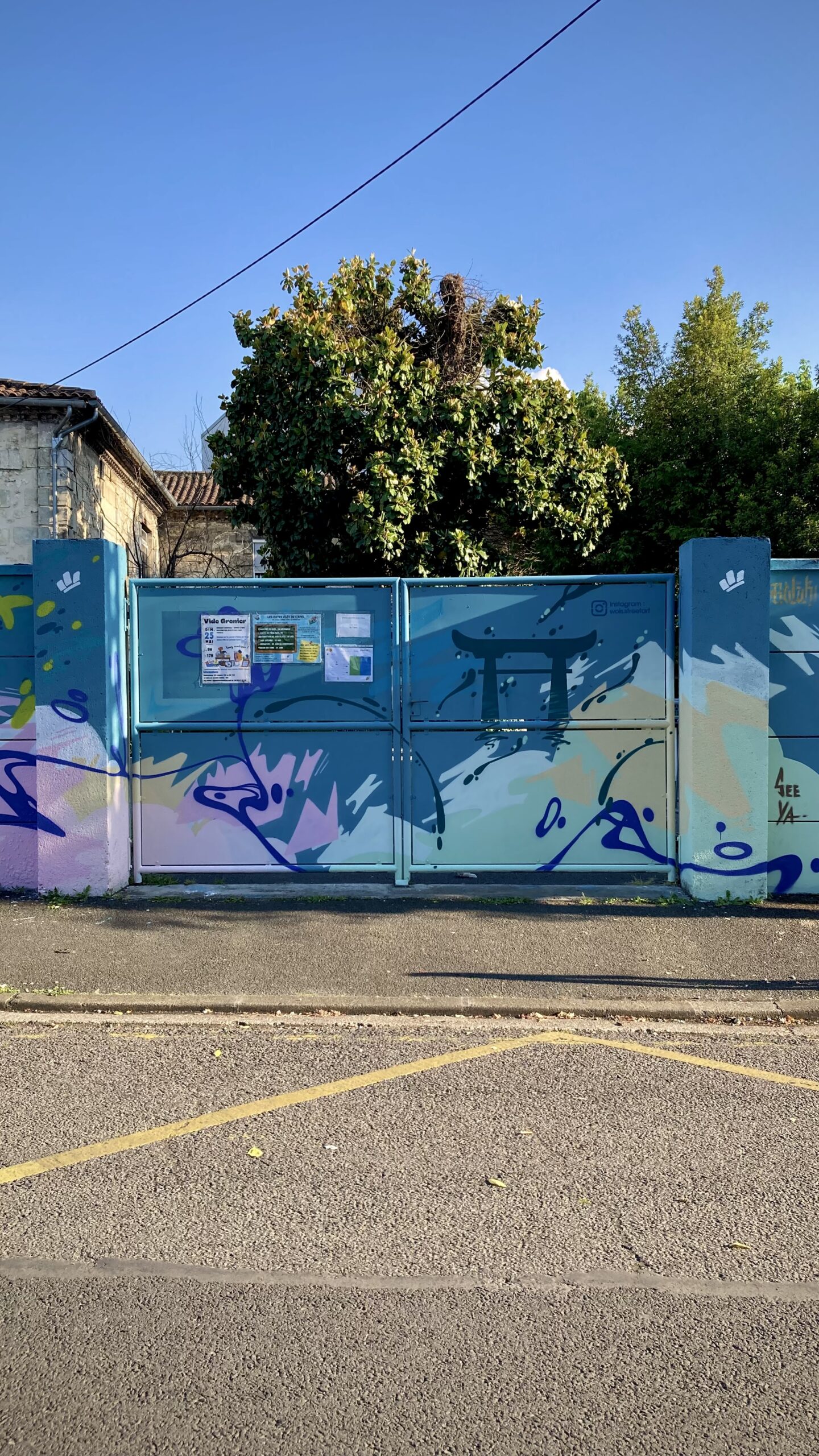Portail école décor graffiti abstrait couleurs MEL20 Pops Cenon