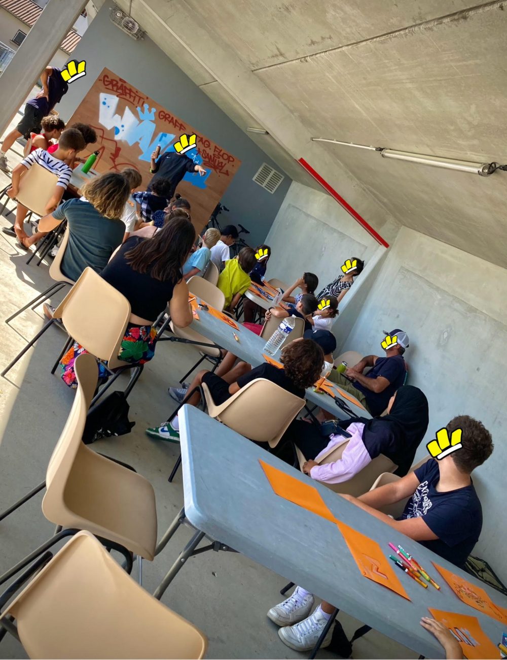 Atelier graffiti CAP33 à Floirac avec initiation street art pour enfants et adolescents animée par WOLS Street Art.